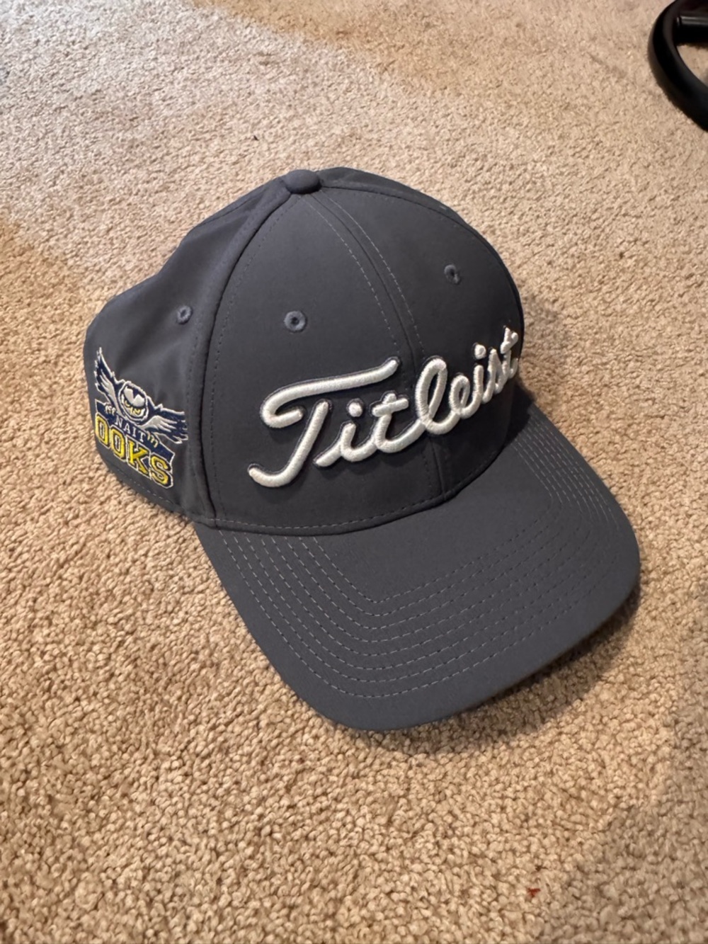 Titleist Gray Embroidered Logo Cap with Yellow Accent